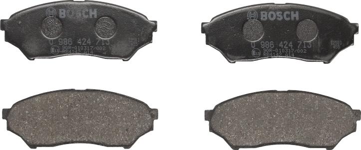 BOSCH 0 986 424 713 - Тормозные колодки, дисковые, комплект abcparts.ee
