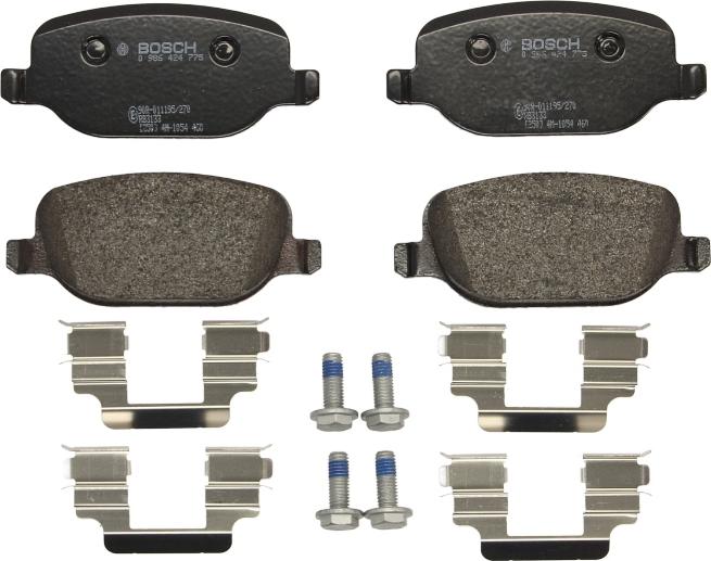 BOSCH 0 986 424 775 - Тормозные колодки, дисковые, комплект abcparts.ee