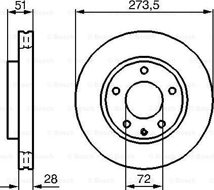 BOSCH 0 986 479 016 - Тормозной диск abcparts.ee