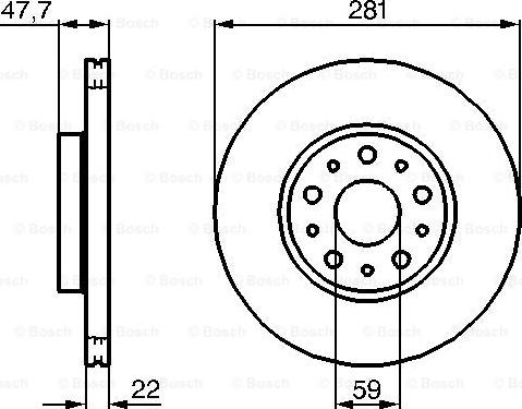 BOSCH 0 986 479 100 - Тормозной диск abcparts.ee