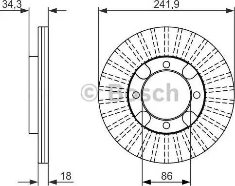 BOSCH 0 986 479 847 - Тормозной диск abcparts.ee