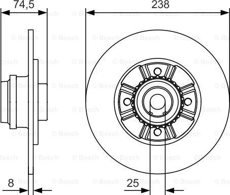 BOSCH 0 986 479 760 - Тормозной диск abcparts.ee