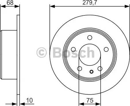 BOSCH 0 986 479 R01 - Тормозной диск abcparts.ee