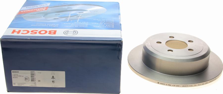 BOSCH 0 986 479 W22 - Тормозной диск abcparts.ee