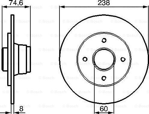 BOSCH 0 986 478 442 - Тормозной диск abcparts.ee