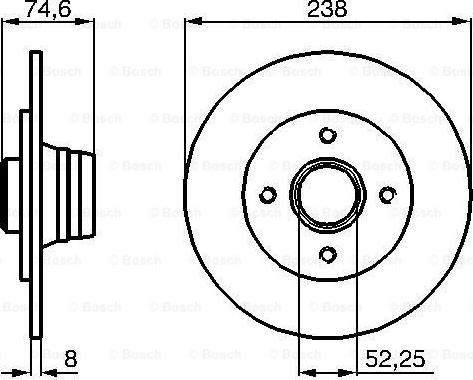 BOSCH 0 986 478 866 - Тормозной диск abcparts.ee