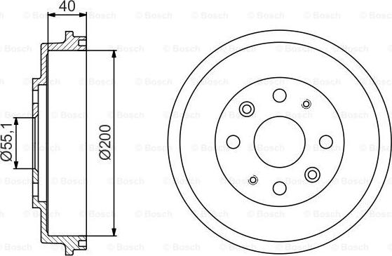 BOSCH 0 986 477 191 - Тормозной барабан abcparts.ee