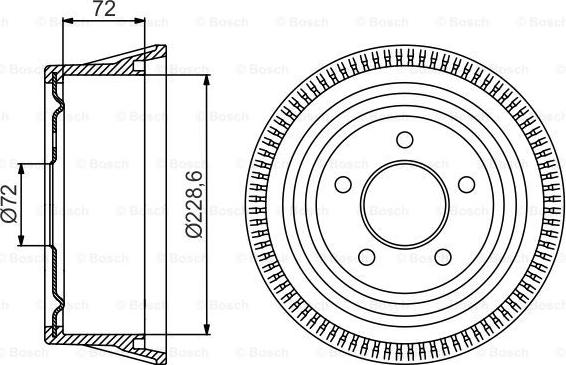 BOSCH 0 986 477 245 - Тормозной барабан abcparts.ee