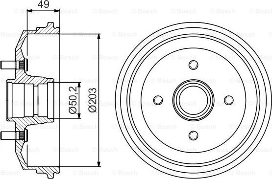 BOSCH 0 986 477 226 - Тормозной барабан abcparts.ee