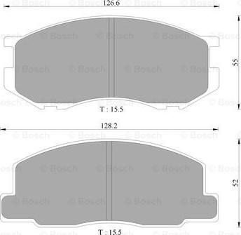 BOSCH 0 986 505 343 - Тормозные колодки, дисковые, комплект abcparts.ee