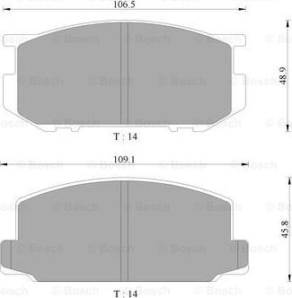 BOSCH 0 986 505 321 - Тормозные колодки, дисковые, комплект abcparts.ee