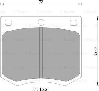 BOSCH 0 986 505 284 - Тормозные колодки, дисковые, комплект abcparts.ee