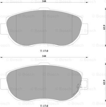 BOSCH 0 986 505 730 - Тормозные колодки, дисковые, комплект abcparts.ee