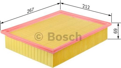 BOSCH 0 986 626 819 - Воздушный фильтр двигателя abcparts.ee