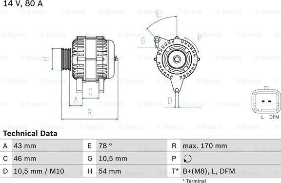 BOSCH 0 986 049 410 - Генератор abcparts.ee