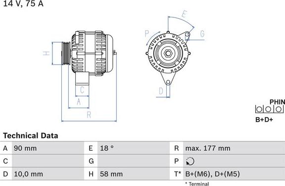 BOSCH 0 986 049 111 - Генератор abcparts.ee