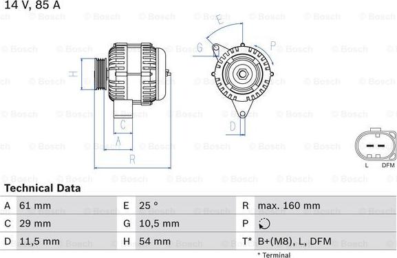 BOSCH 0 986 044 490 - Генератор abcparts.ee