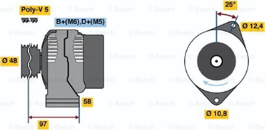 BOSCH 0 986 044 621 - Генератор abcparts.ee
