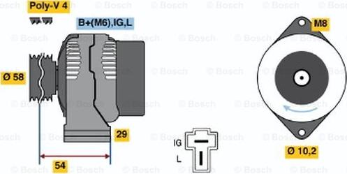 BOSCH 0 986 045 461 - Генератор abcparts.ee