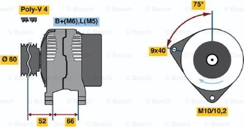 BOSCH 0 986 045 201 - Генератор abcparts.ee