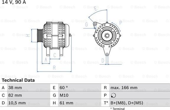 BOSCH 0 986 040 340 - Генератор abcparts.ee