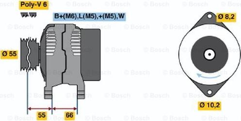 BOSCH 0 986 040 241 - Генератор abcparts.ee