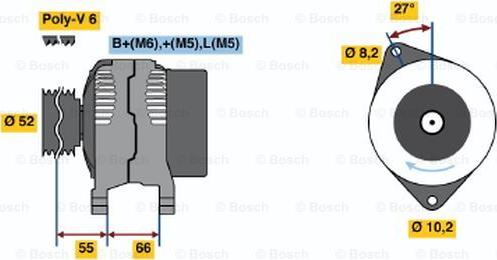 BOSCH 0 986 041 431 - Генератор abcparts.ee