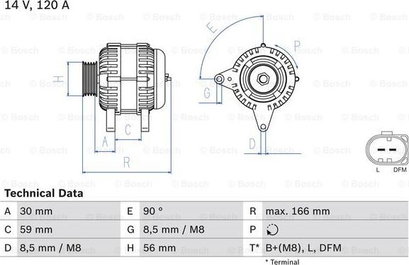 BOSCH 0 986 041 870 - Генератор abcparts.ee
