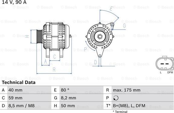 BOSCH 0 986 041 310 - Генератор abcparts.ee