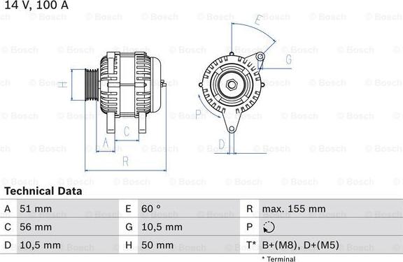 BOSCH 0 986 041 330 - Генератор abcparts.ee