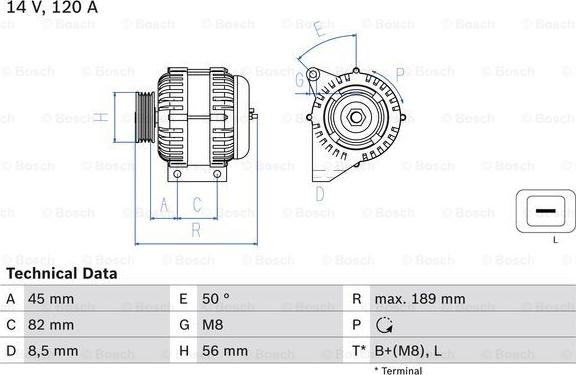 BOSCH 0 986 041 730 - Генератор abcparts.ee