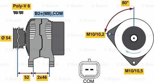 BOSCH 0 986 048 360 - Генератор abcparts.ee