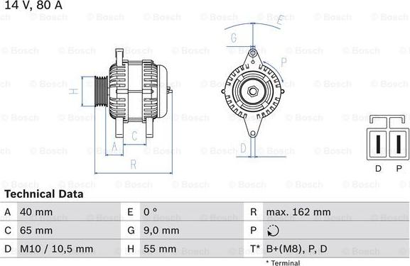 BOSCH 0 986 042 911 - Генератор abcparts.ee