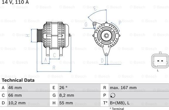 BOSCH 0 986 042 181 - Генератор abcparts.ee