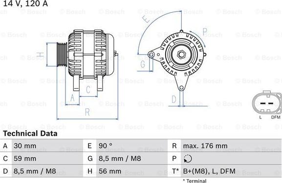BOSCH 0 986 042 830 - Генератор abcparts.ee