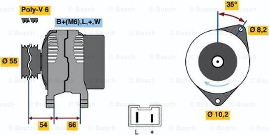 BOSCH 0 986 042 231 - Генератор abcparts.ee