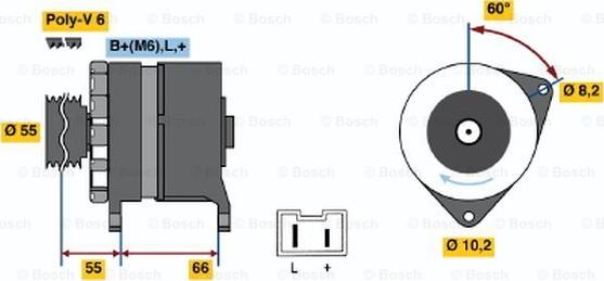 BOSCH 0 986 042 221 - Генератор abcparts.ee