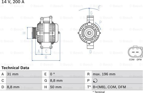 BOSCH 0 986 047 490 - Генератор abcparts.ee