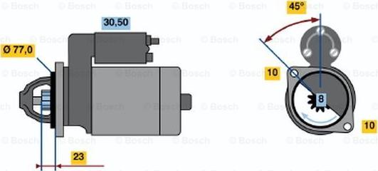BOSCH 0 986 019 091 - Стартер abcparts.ee