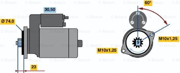 BOSCH 0 986 014 511 - Стартер abcparts.ee