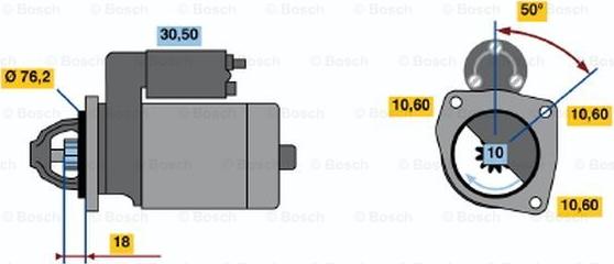 BOSCH 0 986 015 200 - Стартер abcparts.ee