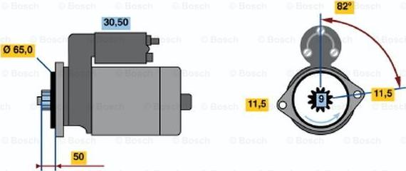 BOSCH 0 986 016 431 - Стартер abcparts.ee