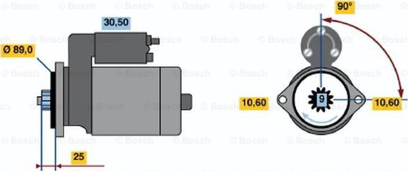 BOSCH 0 986 016 261 - Стартер abcparts.ee