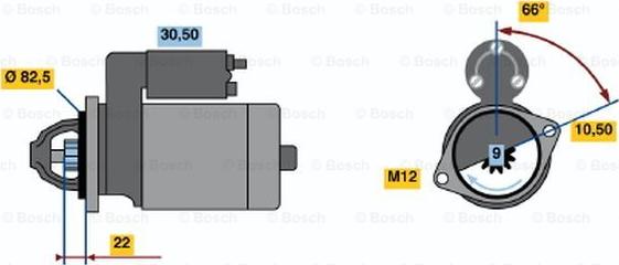 BOSCH 0 986 010 250 - Стартер abcparts.ee