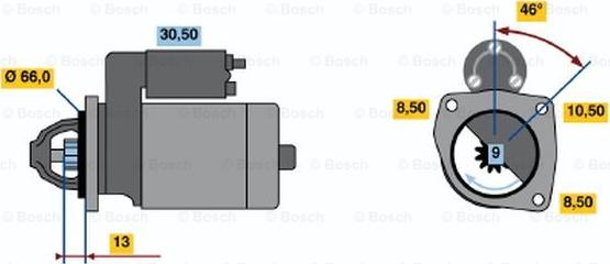 BOSCH 0 986 011 651 - Стартер abcparts.ee