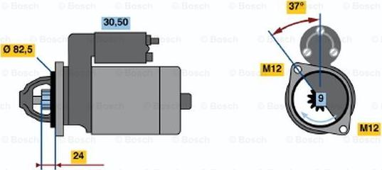 BOSCH 0 986 011 090 - Стартер abcparts.ee