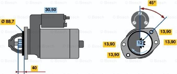 BOSCH 0 986 018 651 - Стартер abcparts.ee