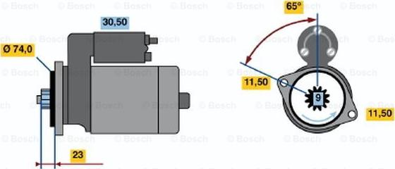 BOSCH 0 986 013 981 - Стартер abcparts.ee