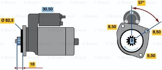 BOSCH 0 986 012 650 - Стартер abcparts.ee