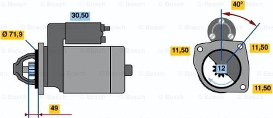 BOSCH 0 986 017 681 - Стартер abcparts.ee